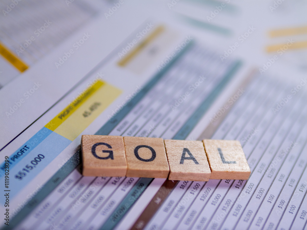 Poster achieving business objectives strategic planning and visual data in office environments