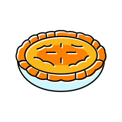baking apple pie autumn color icon vector. baking apple pie autumn sign. isolated symbol illustration