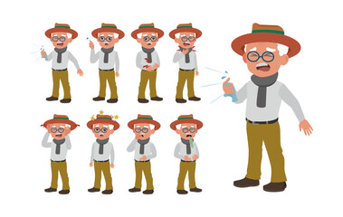 Sick old people with different symptoms