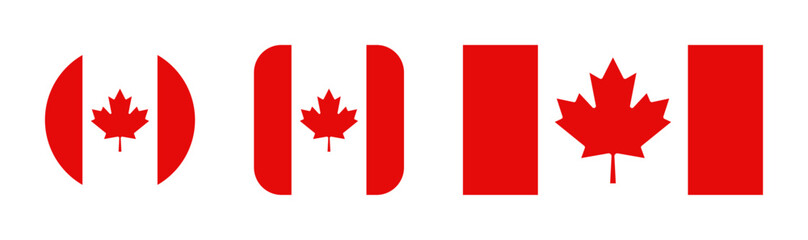 Canada flag icon set © ValGraphic