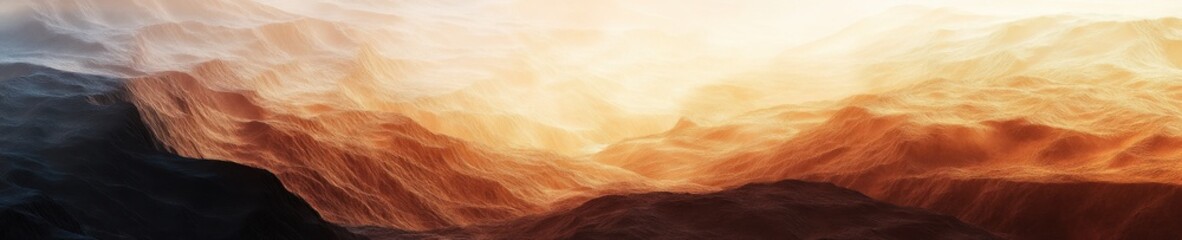 Obraz premium Abstract Mountain Range Sunrise Golden Hues