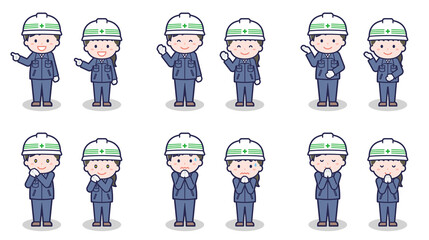 工事作業員の男女 04