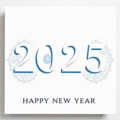 happy new year 2025 greeting card