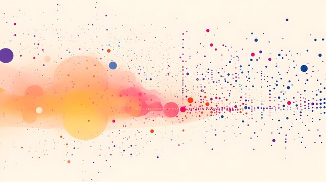 A scatter plot of companies comparing profit margins to market share within a sector