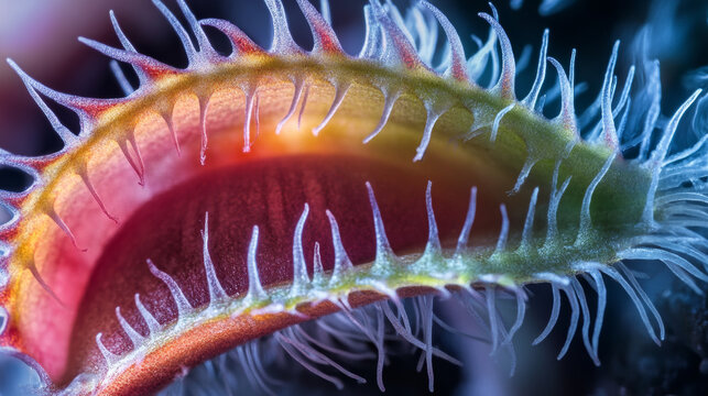 Venus Flytrap Trapdoor Closing: Microscopic Trigger Hairs