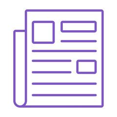 Fototapeta premium Newspaper Icon
