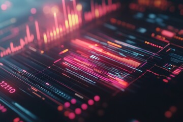 Obraz premium Data visualization trends digital space infographic modern technology aesthetic appeal insights analysis