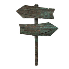 Wooden signs 3D Render