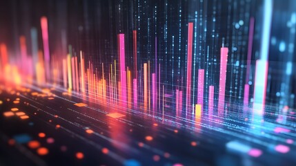 A stacked bar chart comparing tech adoption levels and revenue growth rates across industries
