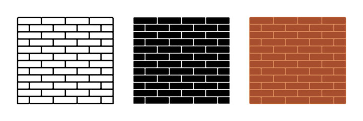 Obraz premium Wall Icon Set. Modern Design for Your Project