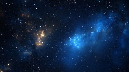 Obraz premium Stunning Starfield with Bright Nebulas and Cosmic Depth - made with Generative AI