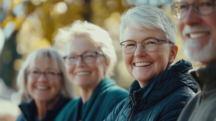 Retirement planning ensures a happy lifestyle. Smiling older adults enjoying time together