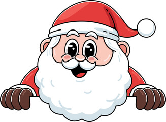 Cheerful Santa Claus Cartoon Illustration