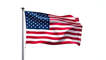 usa america national flag american day sight with white isolated background