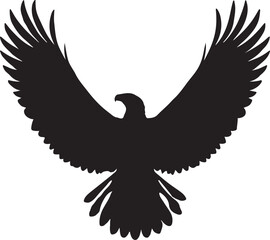 Eagle Icon Vector Illustration - Majestic Bird eagle Silhouette for Wildlife Logo, Background, and Texture (EPS 10)