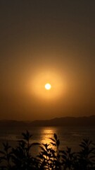 sunset over the sea