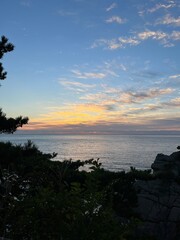 sunset over the sea