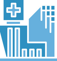 Obraz premium Hospital Building Icon Illustration