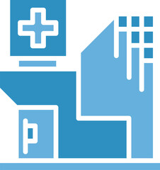 Obraz premium Hospital Building Icon 