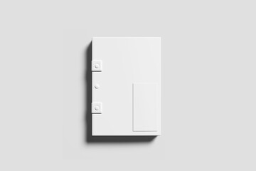 Blank book mockup with grey background to showcase your design to clients