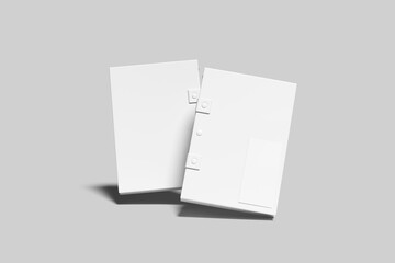 Blank book mockup with grey background to showcase your design to clients