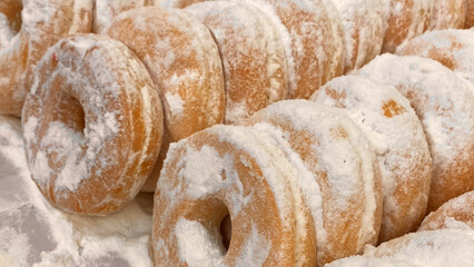 indonesian street food plain glazed donuts 