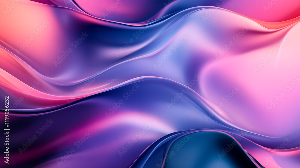 Poster abstract wavy pattern with vibrant colors and smooth gradients