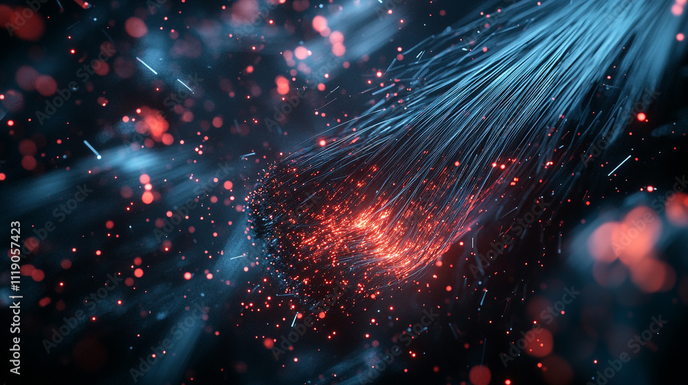 Poster vivid abstract representation of dynamic energy in a dark environment