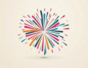 Obraz premium Colorful Fireworks Burst