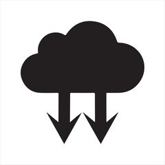 Cloud with upload/download arrows. The download and upload to the cloud icon.