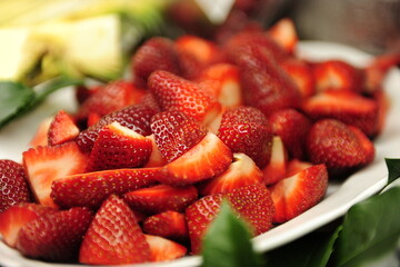 strawberries in a bowl