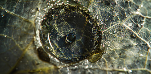 Close up shot of a spider s web shrouded in darkness revealing intricate patterns and textures that create a sense of mystery and unease  The arachnid predator lurking within the web remains hidden