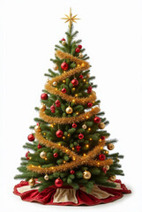 Fototapeta premium decorated christmas tree