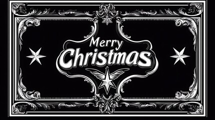 Elegant Ornate Christmas Greeting Card Design