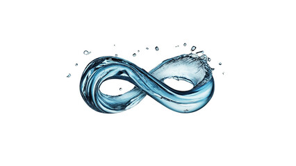 infinity symbol in water style