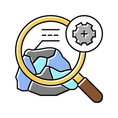 mineral analysis mining color icon vector. mineral analysis mining sign. isolated symbol illustration