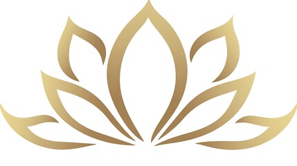Obraz premium Elegant Golden Lotus Flower Design Illustration