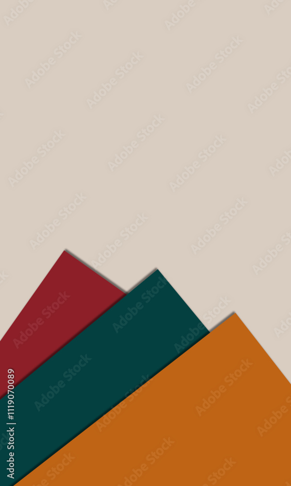 Poster abstract background with colorful geometric shapes, creating a modern and minimalist design.