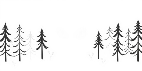 Obraz premium Hand drawn vector illustration of a cute moose in Scandinavian style, cartoonish, black and white