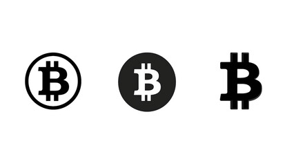 A Comprehensive Collection of Bitcoin Icons Representing Digital Currency in Various Styles for Finance and Technology Content