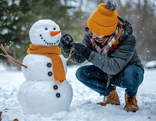 Snowman Building Fun