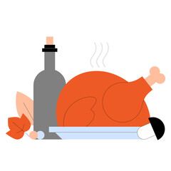 Thanksgiving turkey for festive dinner