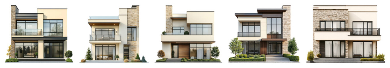 PNG Contemporary house set on transparent background