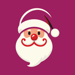 Christmas Santa Claus Icon Vector Illustration - Holiday and Festive Symbol for Logo, Background, and Texture (EPS 10
