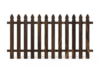 Wooden Fence 3d render