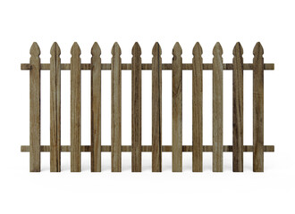 Wooden Fence 3d render