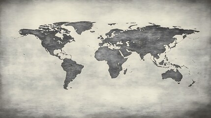 Vintage world map illustration.