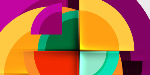 Circle and semi circle geometric background. Vector Illustration For Wallpaper, Banner, Background, Card, Book Illustration, landing page