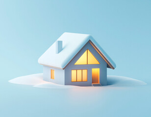 Naklejka premium Cozy Winter House