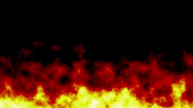 motion of red flame effect animation on black background